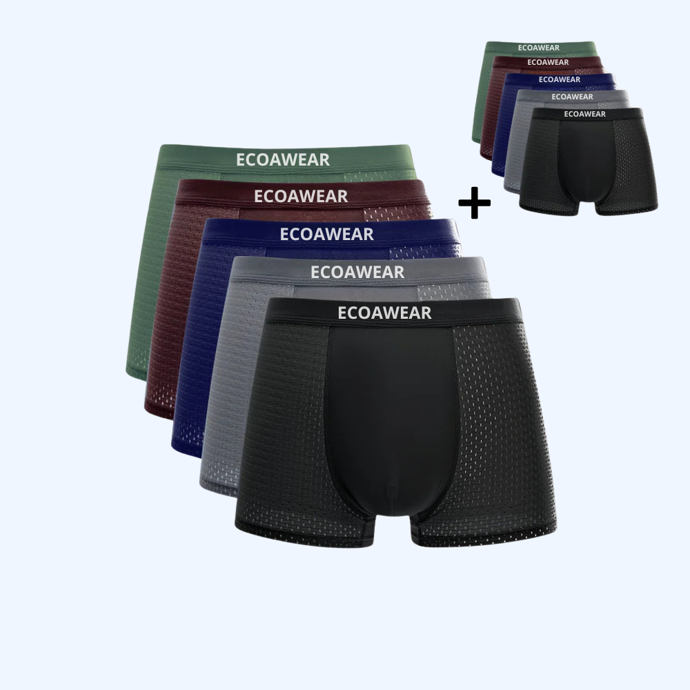 ECOAWEAR® Boxers en bambou – Lot de 5 + 5 offerts
